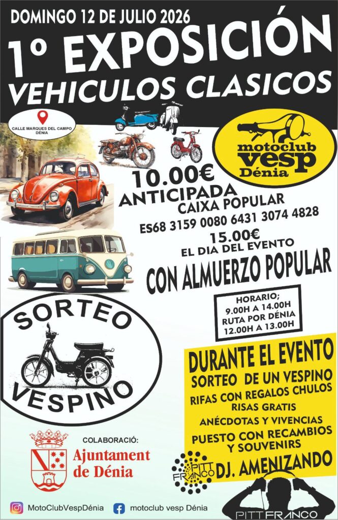12 Jul 26 I Exposición Vehículos Clásicos Denia